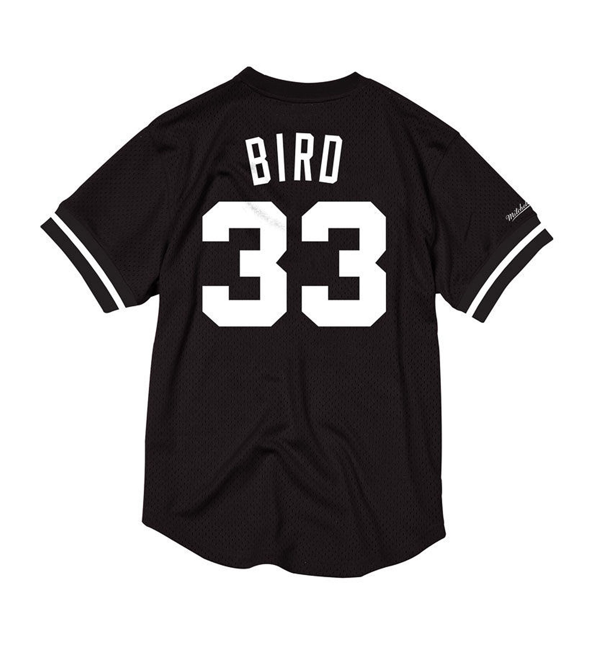 Mens Mitchell & Ness NBA Mesh Name & Number Crew Neck Larry Bird