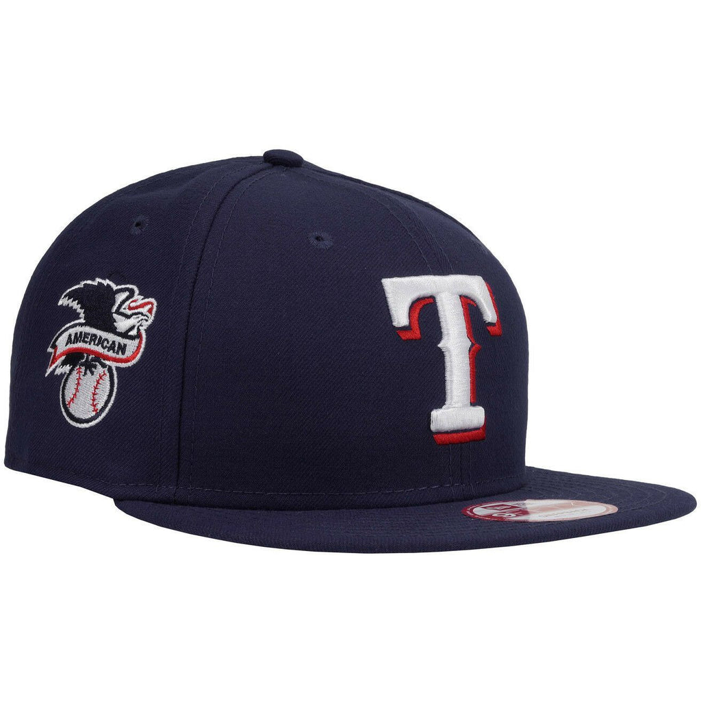 [10581327] Mens New Era MLB Baycik 9Fifty Snapback Cap Texas Rangers