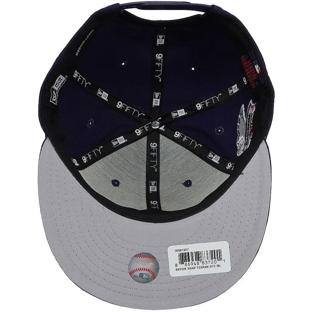 [10581327] Mens New Era MLB Baycik 9Fifty Snapback Cap Texas Rangers