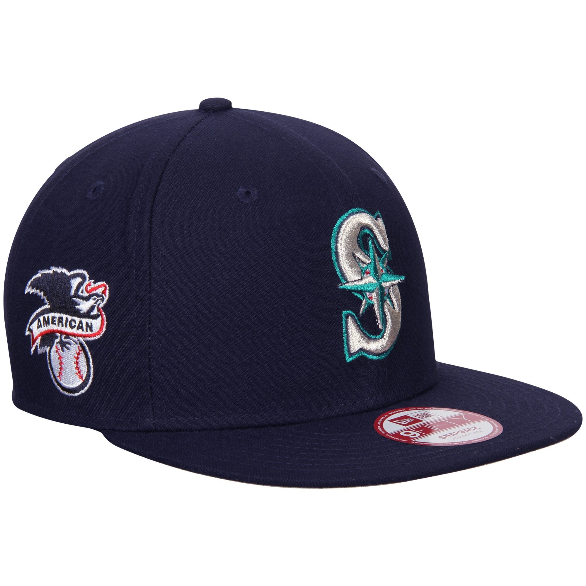 [10581343] Mens New Era MLB Baycik 9Fifty Snapback Cap Seattle Mariners