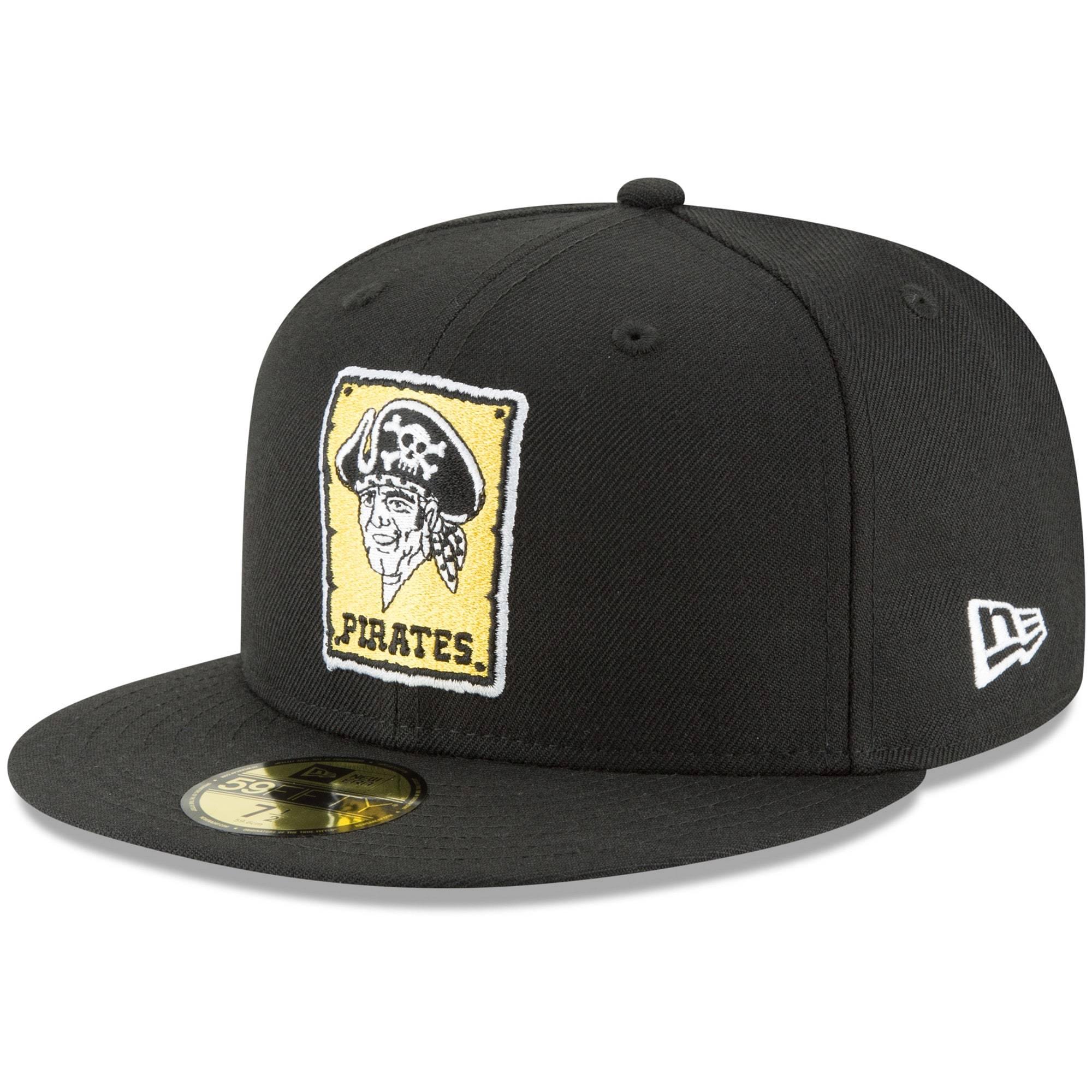 [11590960] Mens New Era MLB Cooperstown Wool 59Fifty Fitted Hat - Pirates - sneakAR