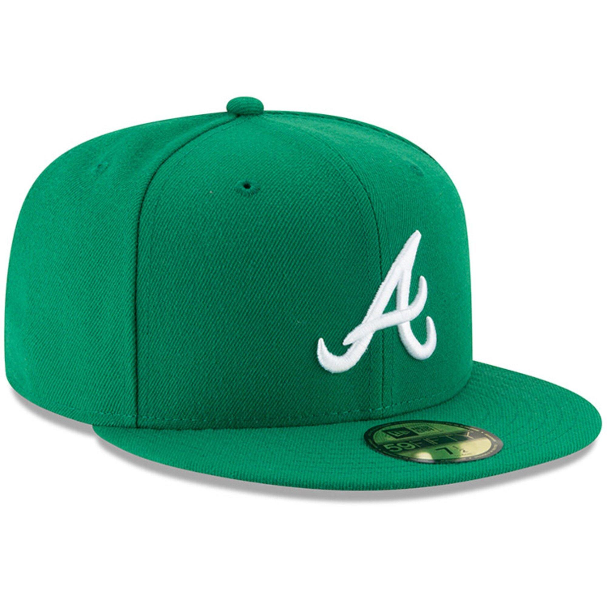 [11591180] Mens New Era MLB League Basic 59Fifty Fitted - Atlanta Braves - sneakAR