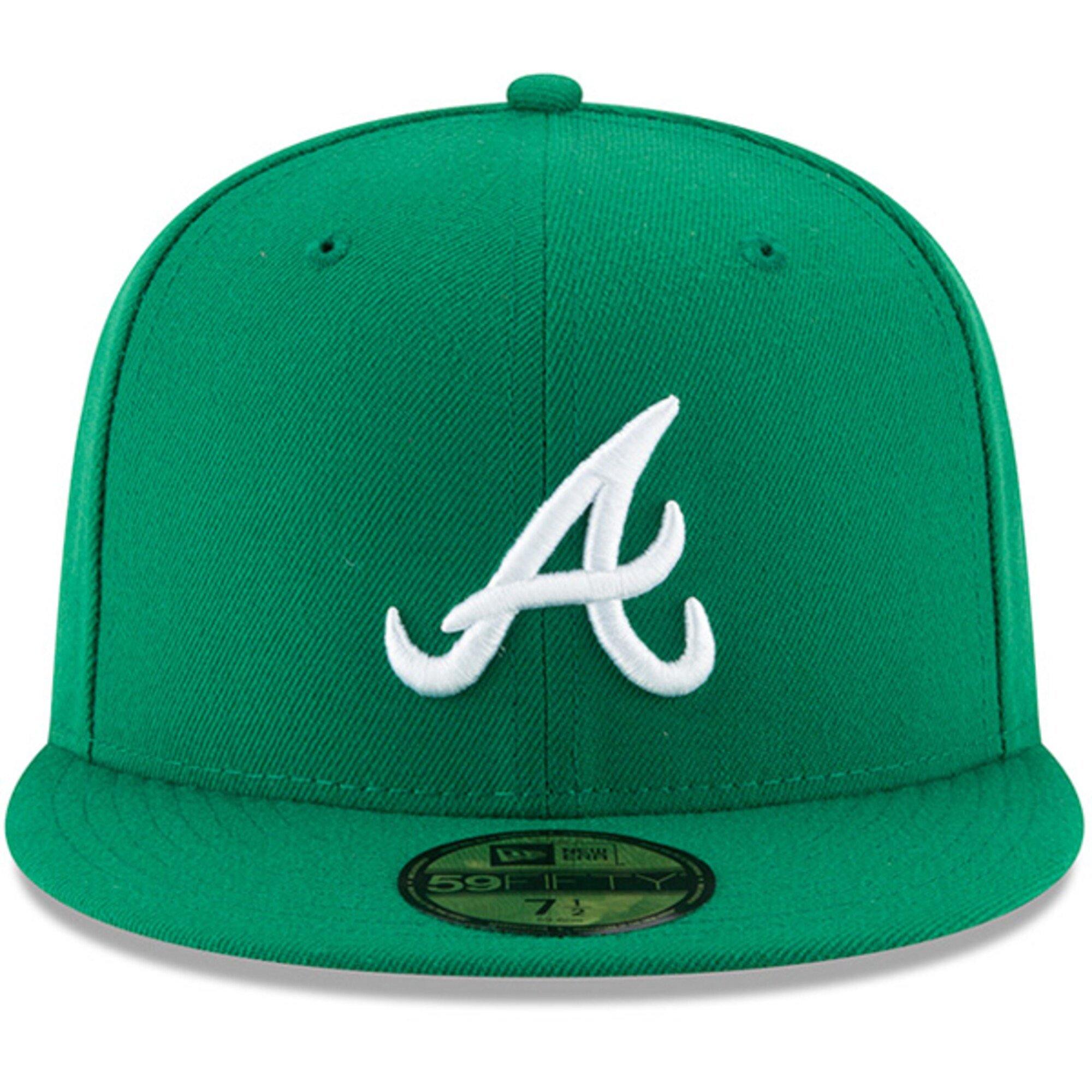 [11591180] Mens New Era MLB League Basic 59Fifty Fitted - Atlanta Braves - sneakAR