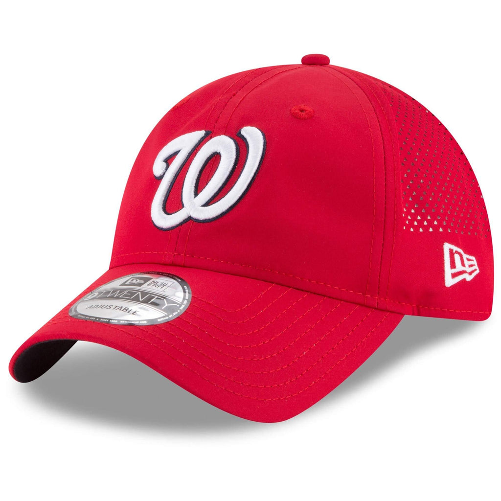 [11591218] Mens New Era MLB Perforated Pivot 9TWENTY Adjustable Hat - Nationals - sneakAR