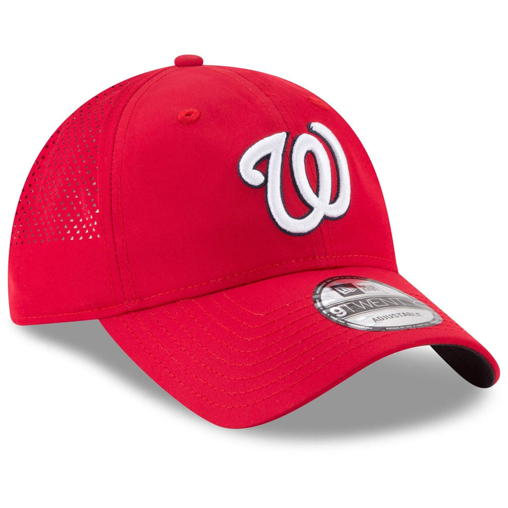 [11591218] Mens New Era MLB Perforated Pivot 9TWENTY Adjustable Hat - Nationals - sneakAR