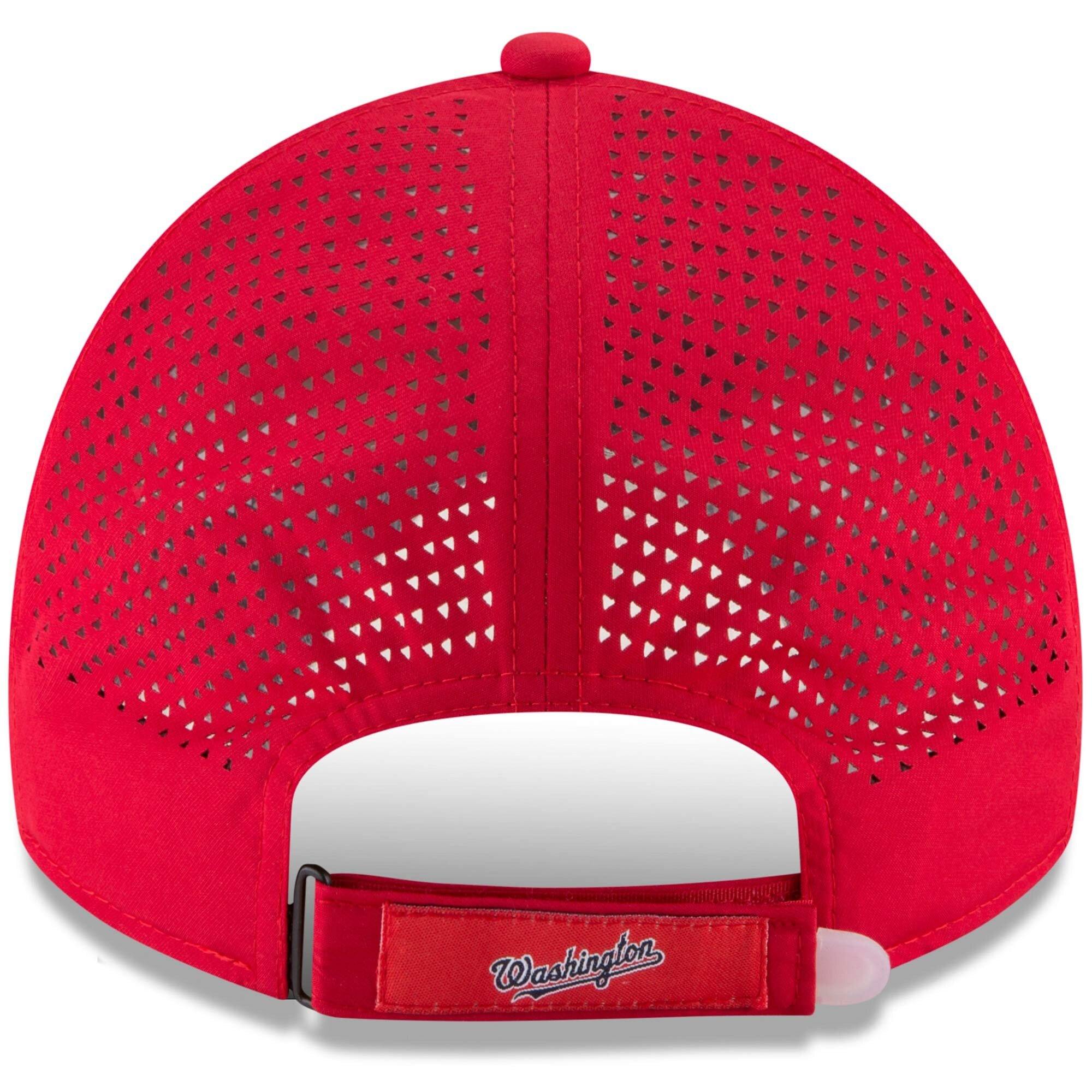 [11591218] Mens New Era MLB Perforated Pivot 9TWENTY Adjustable Hat - Nationals - sneakAR