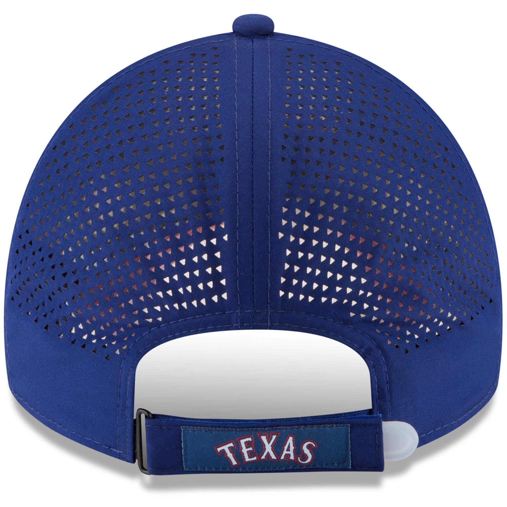 [11591222] Mens New Era MLB Perforated Pivot 9TWENTY Adjustable Hat - Rangers - sneakAR