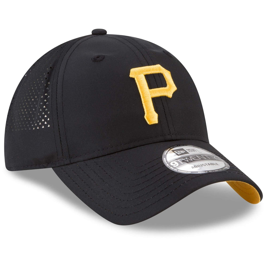 [11591234] Mens New Era MLB Perforated Pivot 9TWENTY Adjustable Hat - Pirates - sneakAR