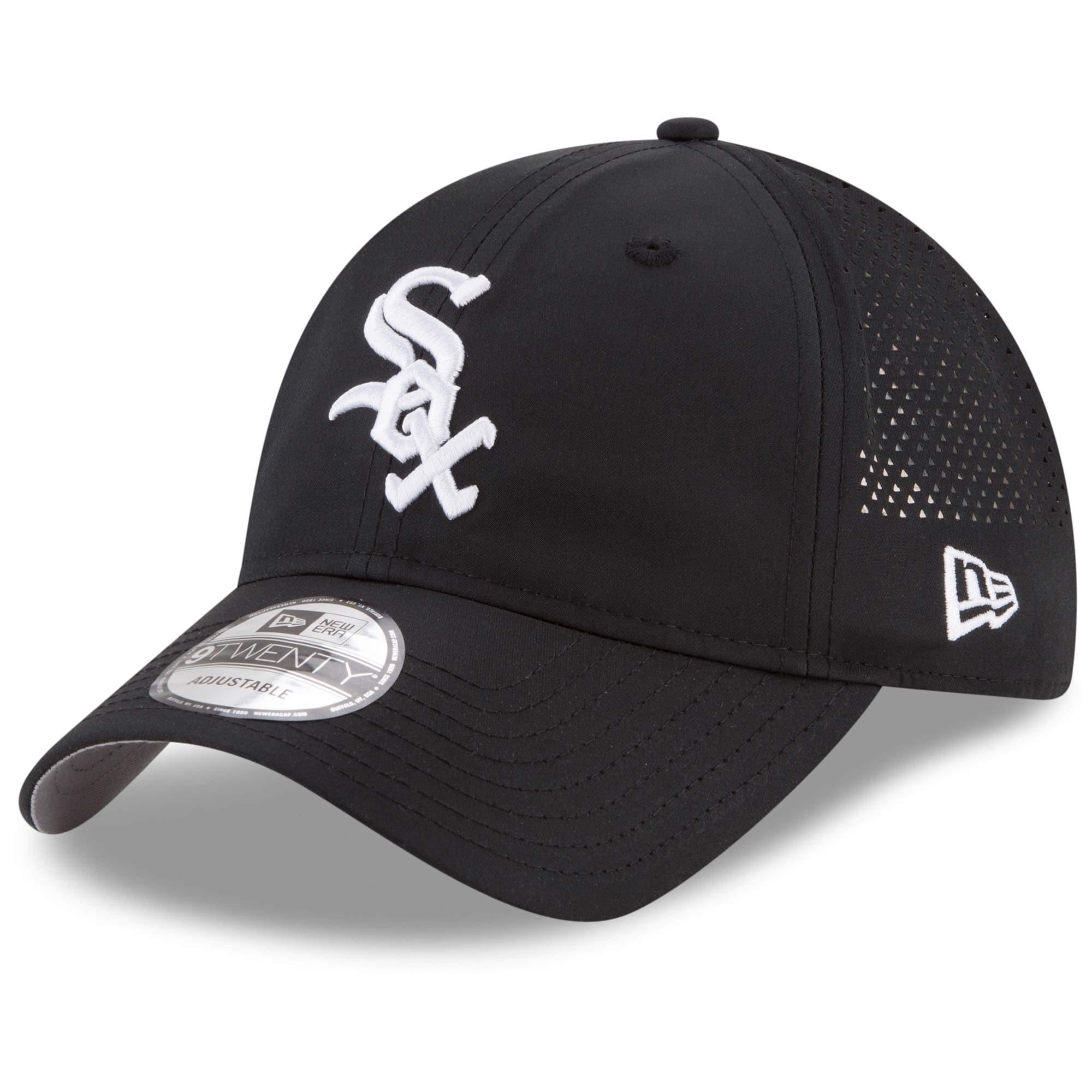 [11591264] Mens New Era MLB Perforated Pivot 9TWENTY Adjustable Hat - White Sox - sneakAR