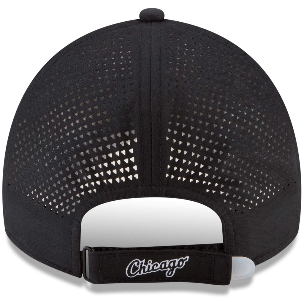 [11591264] Mens New Era MLB Perforated Pivot 9TWENTY Adjustable Hat - White Sox - sneakAR
