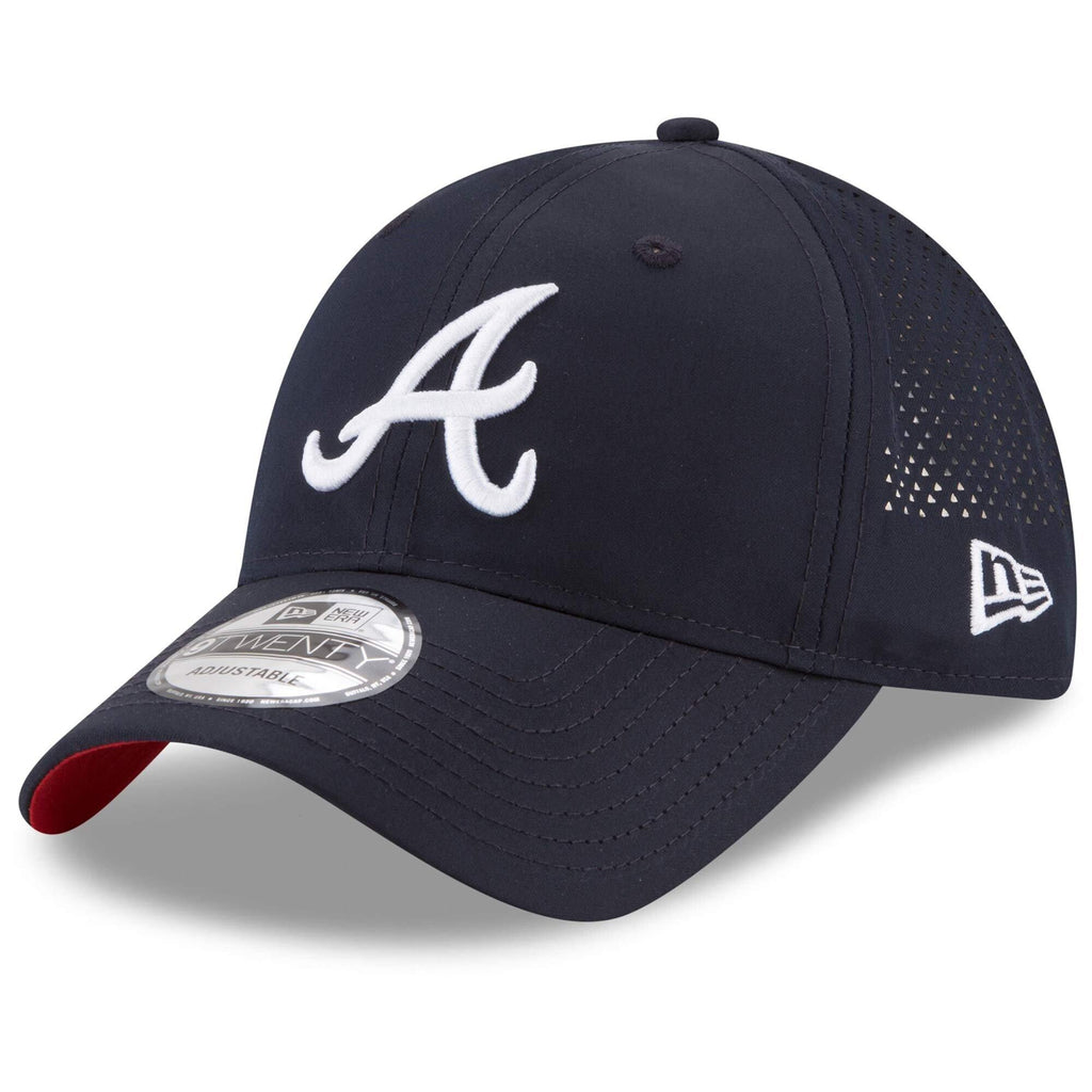 [11591272] Mens New Era MLB Perforated Pivot 9TWENTY Adjustable Hat - Braves - sneakAR