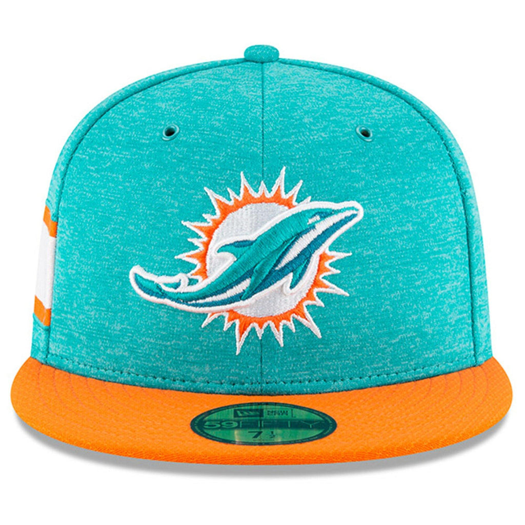 [11762999] Mens New Era NFL 2018 Sideline Home Official 59Fifty Fitted Dolphins - sneakAR
