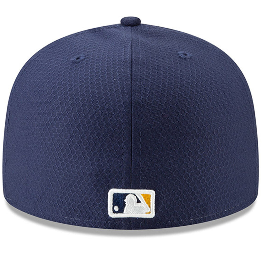 [11900032] Mens New Era MLB 2019 Batting Practice 59FIFTY Fitted Milwaukee Brewers