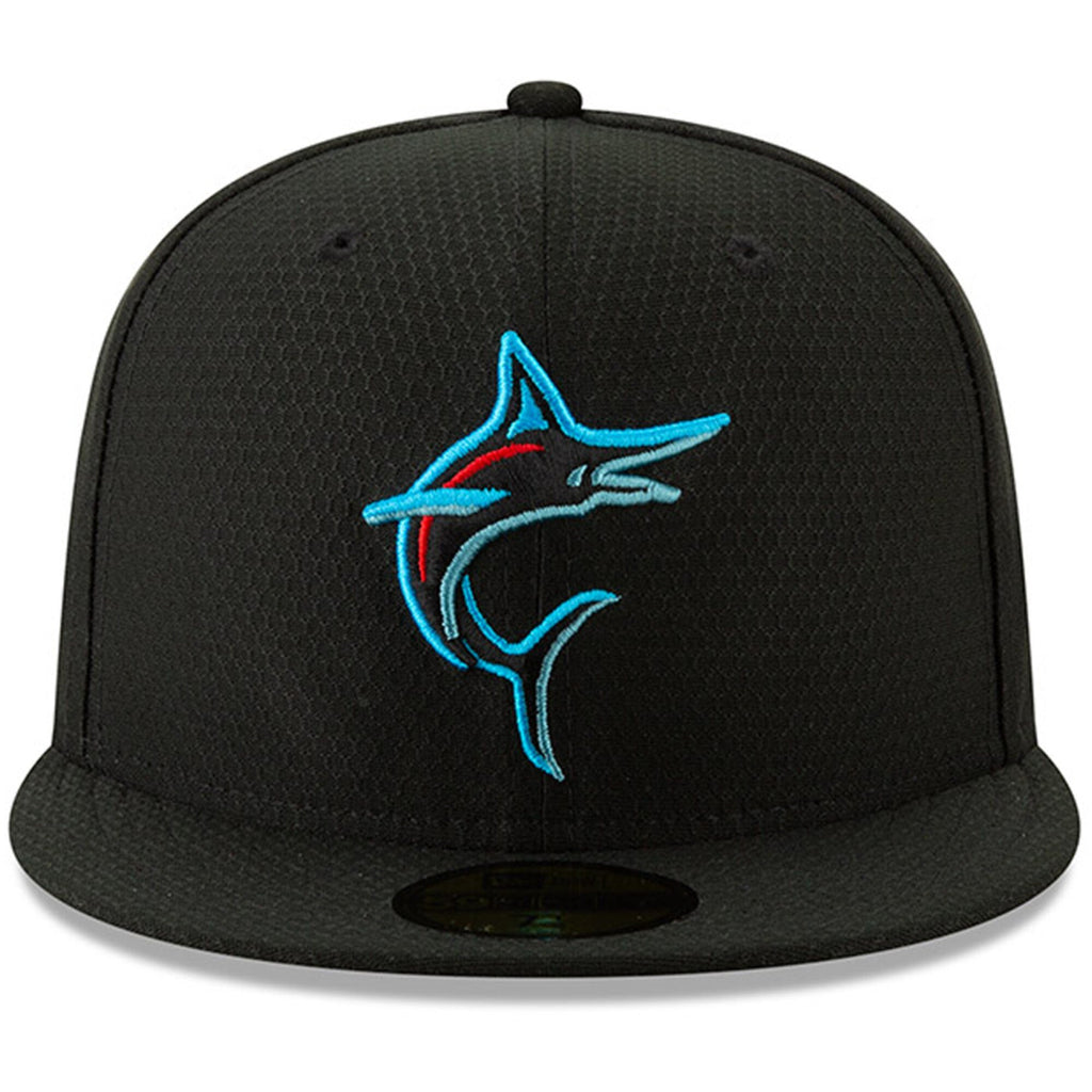 [11900034] Mens New Era MLB 2019 Batting Practice 59FIFTY Fitted Miami Marlins