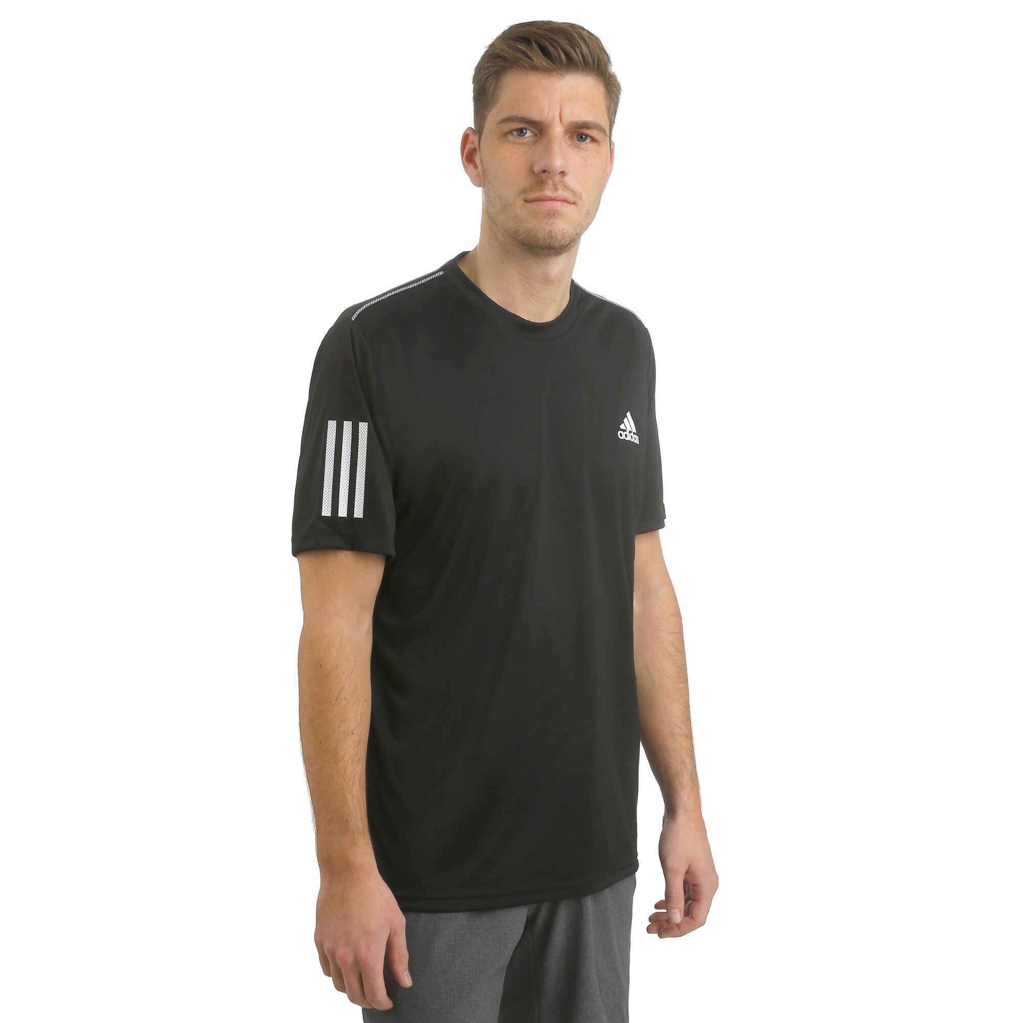 [DU0859] Mens Adidas 3 Stripes Club Tee