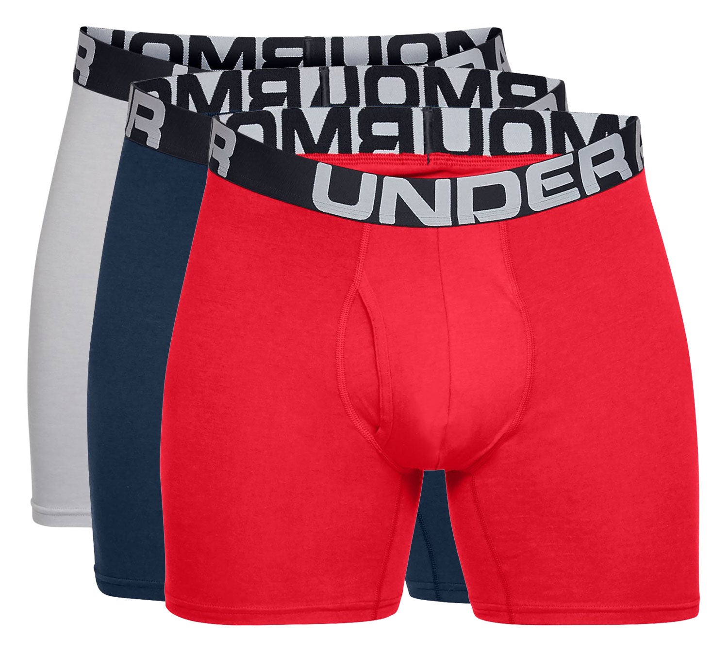 [1327426-600] Mens Under Armour Charged Cotton 6in 3 Pack