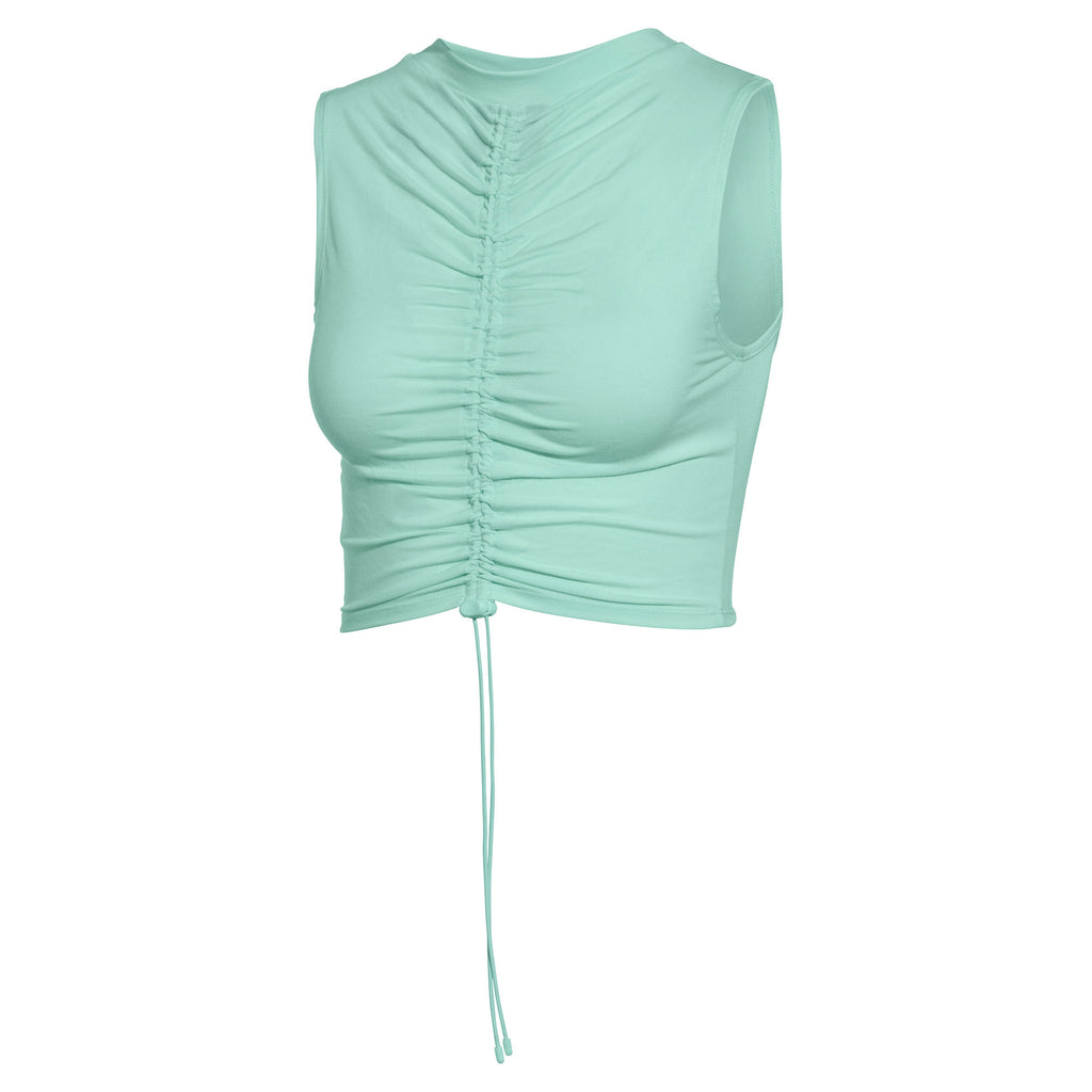 [577243-02] Womens Puma x Fenty by Rihanna Ruched Sleeveless Crew Neck