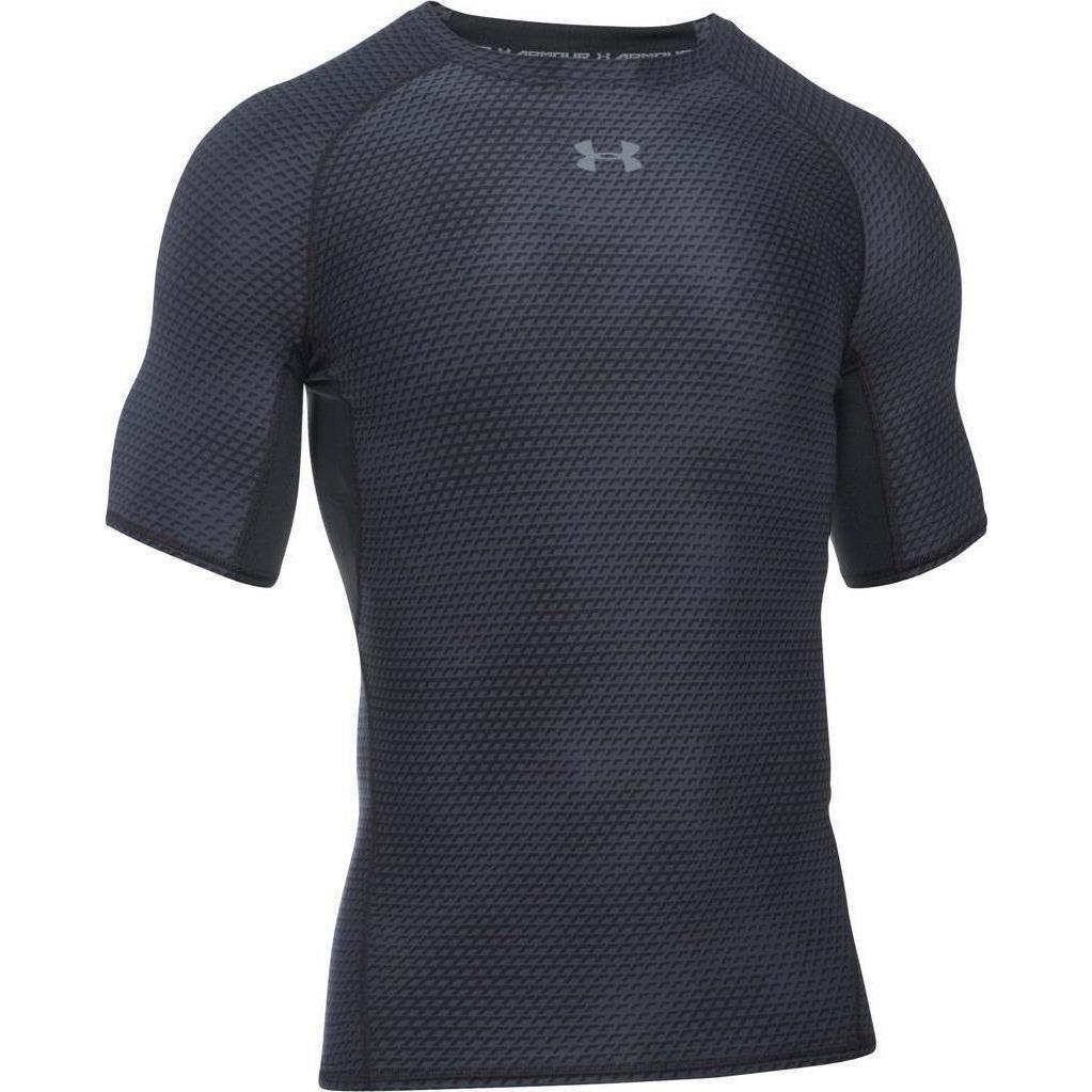 [1257477-006] Mens Under Armour HeatGear Armour Printed Short Sleeve Compression Shirt - sneakAR