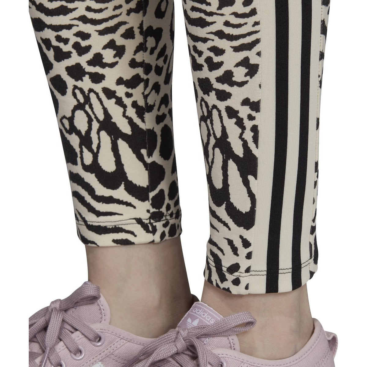 [DV0114] Womens Adidas Originals Animal Print 3 Stripe Leggings