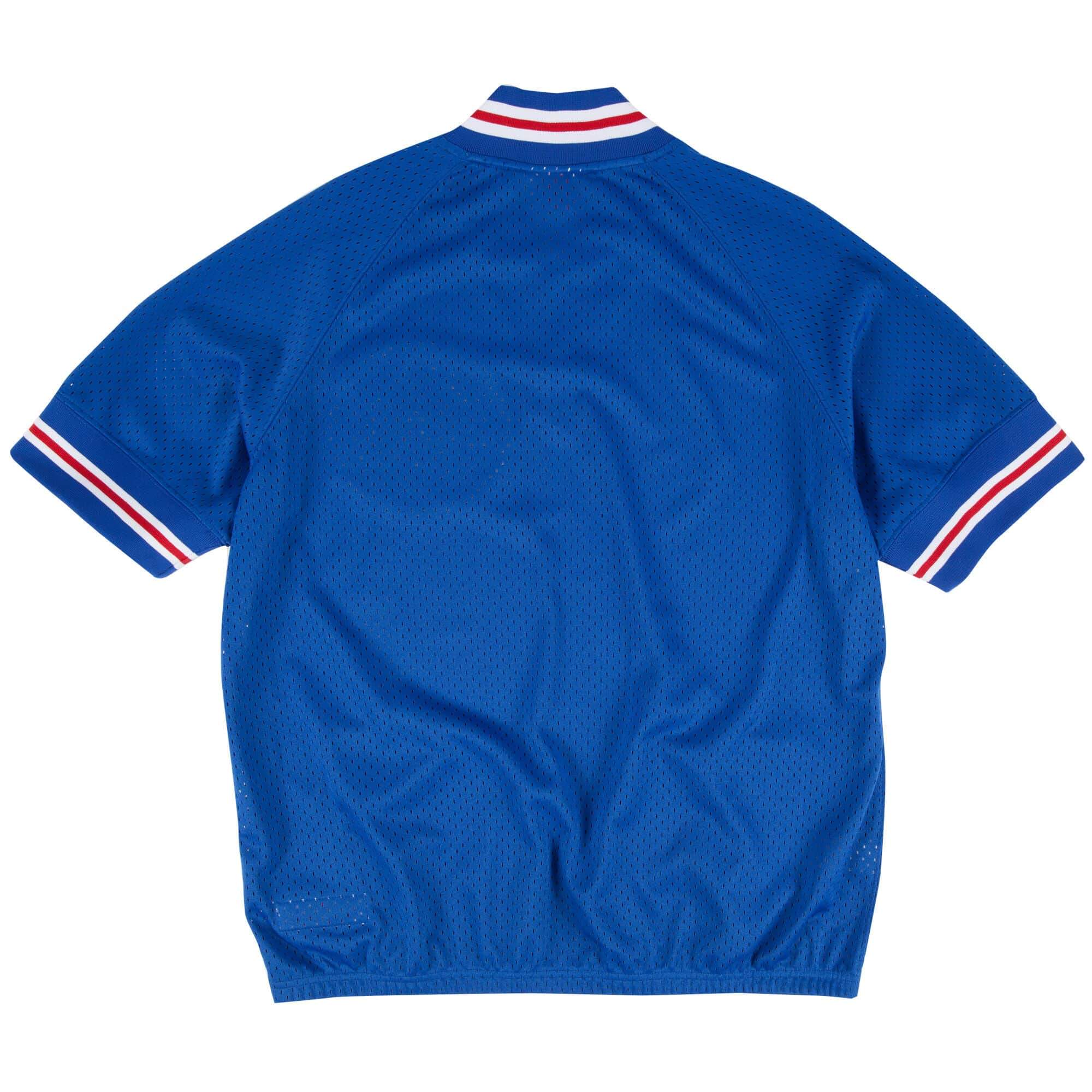 [277J40491CCU] Mens Mitchell & Ness MLB Authentic 1/4 Zip Batting Practice Jersey Cubs 91