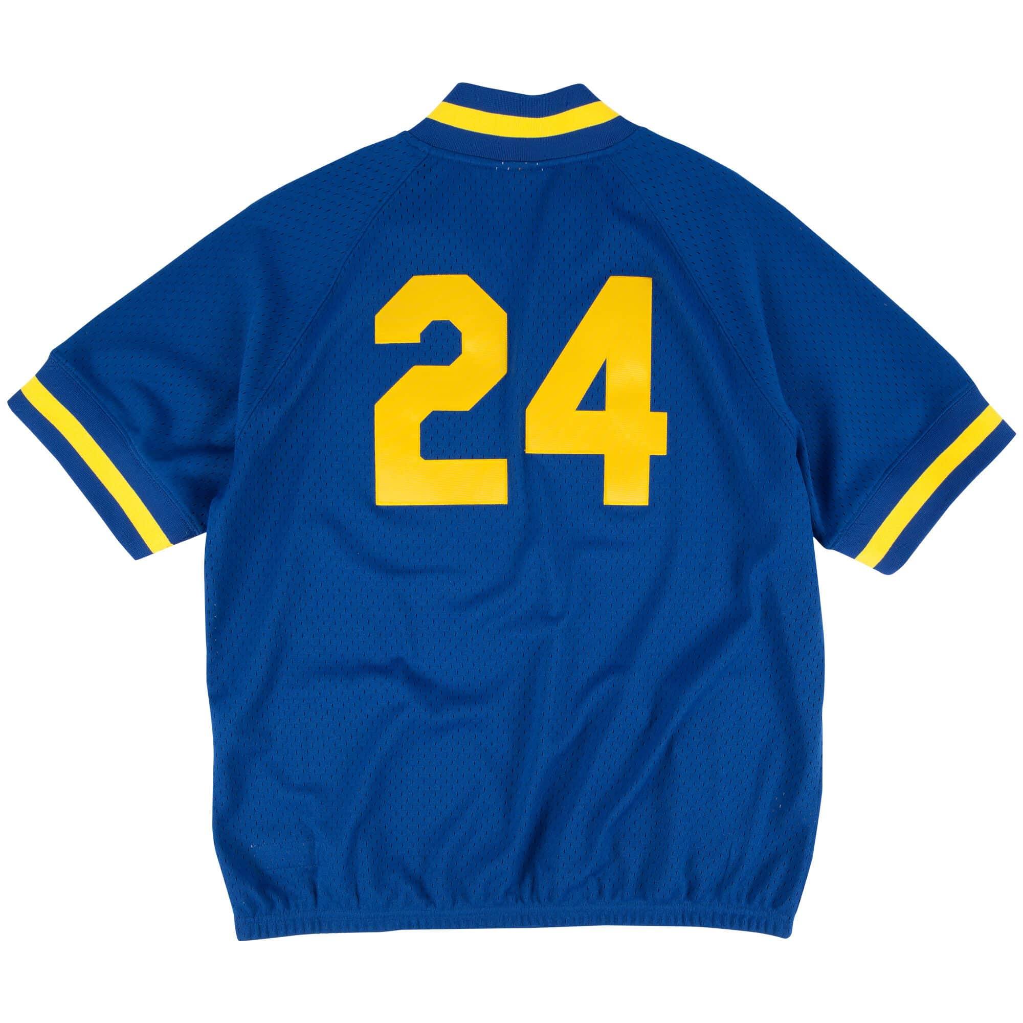 [277J42492KGRI2] Mens Mitchell & Ness MLB Authentic 1/4 Zip Batting Practice Jersey Seattle Mariners Ken Griffey Jr. 92 - sneakAR