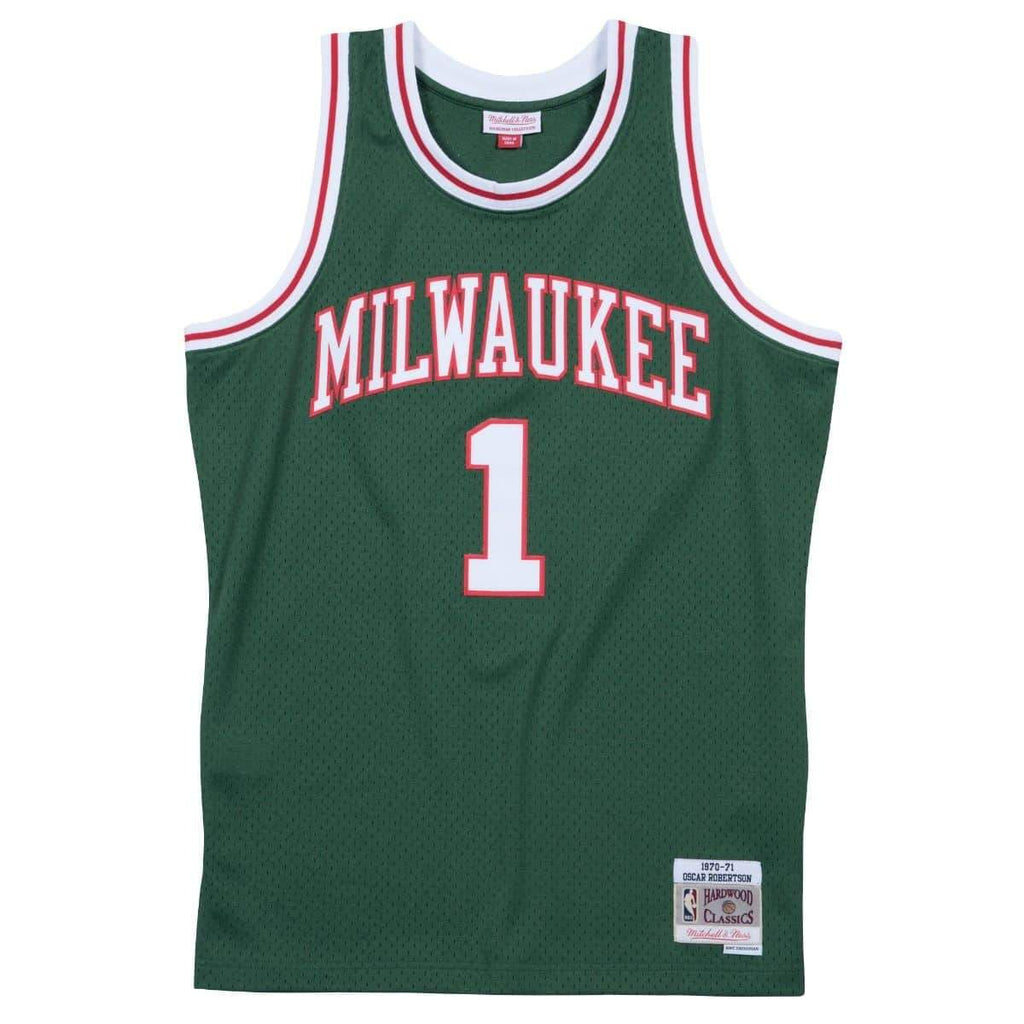 [353J315FGYORI] Mens Mitchell & Ness NBA Oscar Robertson 1970-71 Milwaukee Bucks Road Swingman Jersey