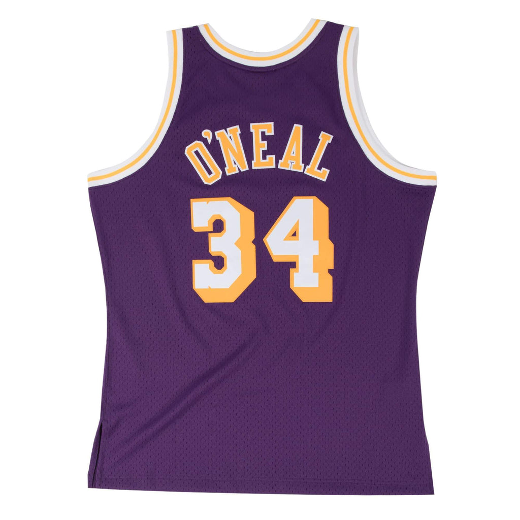 [353J329FGYA4O] Mens Mitchell & Ness NBA Shaquille O'Neal 1996-97 Los Angeles Lakers Swingman Jersey