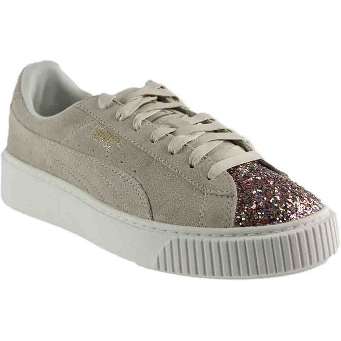 [365866-02] Womens Suede Platform Crushed Gem