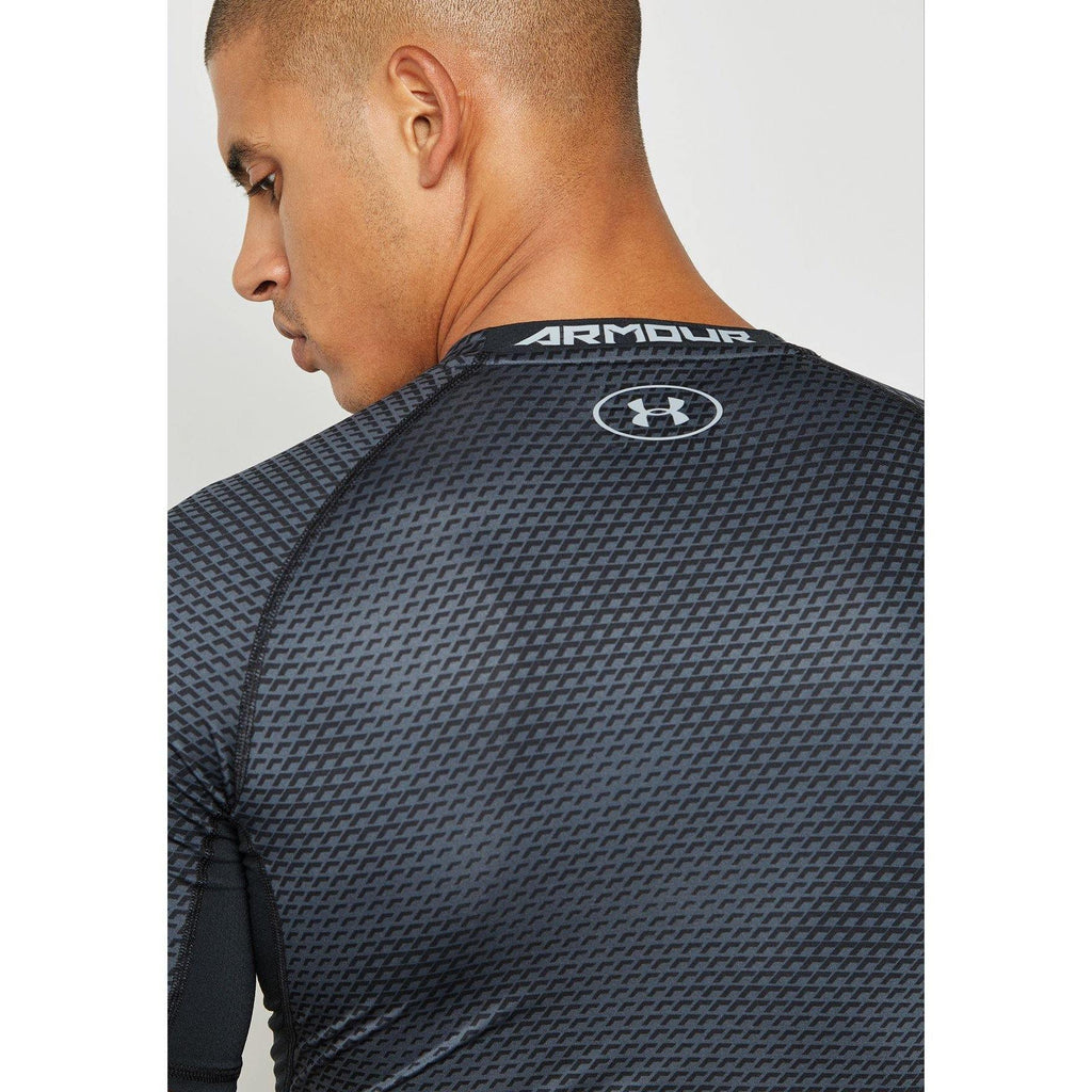 [1257477-006] Mens Under Armour HeatGear Armour Printed Short Sleeve Compression Shirt - sneakAR