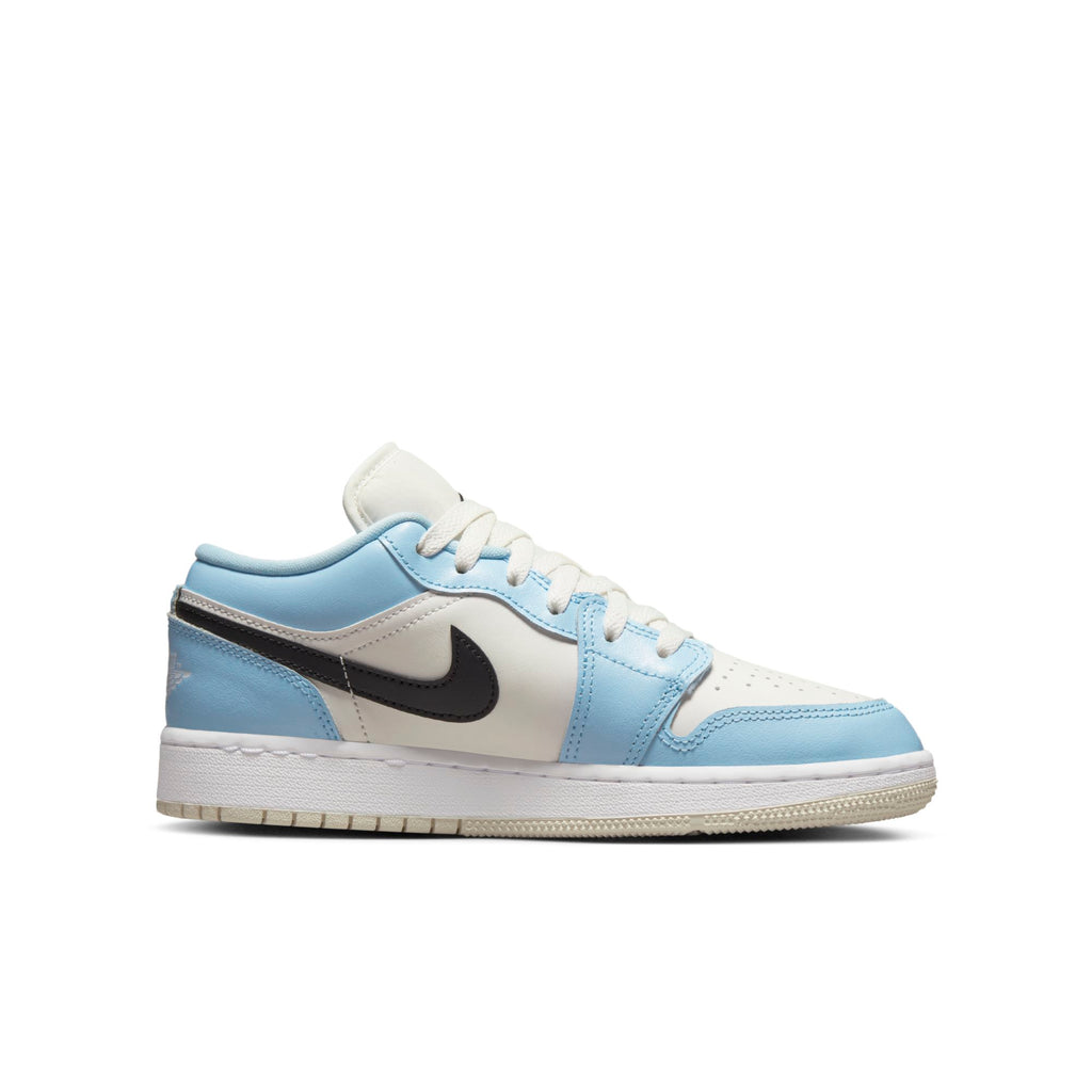 [554723-401] Youth Air Jordan Retro 1 Low 'Ice Blue Black' (GS)