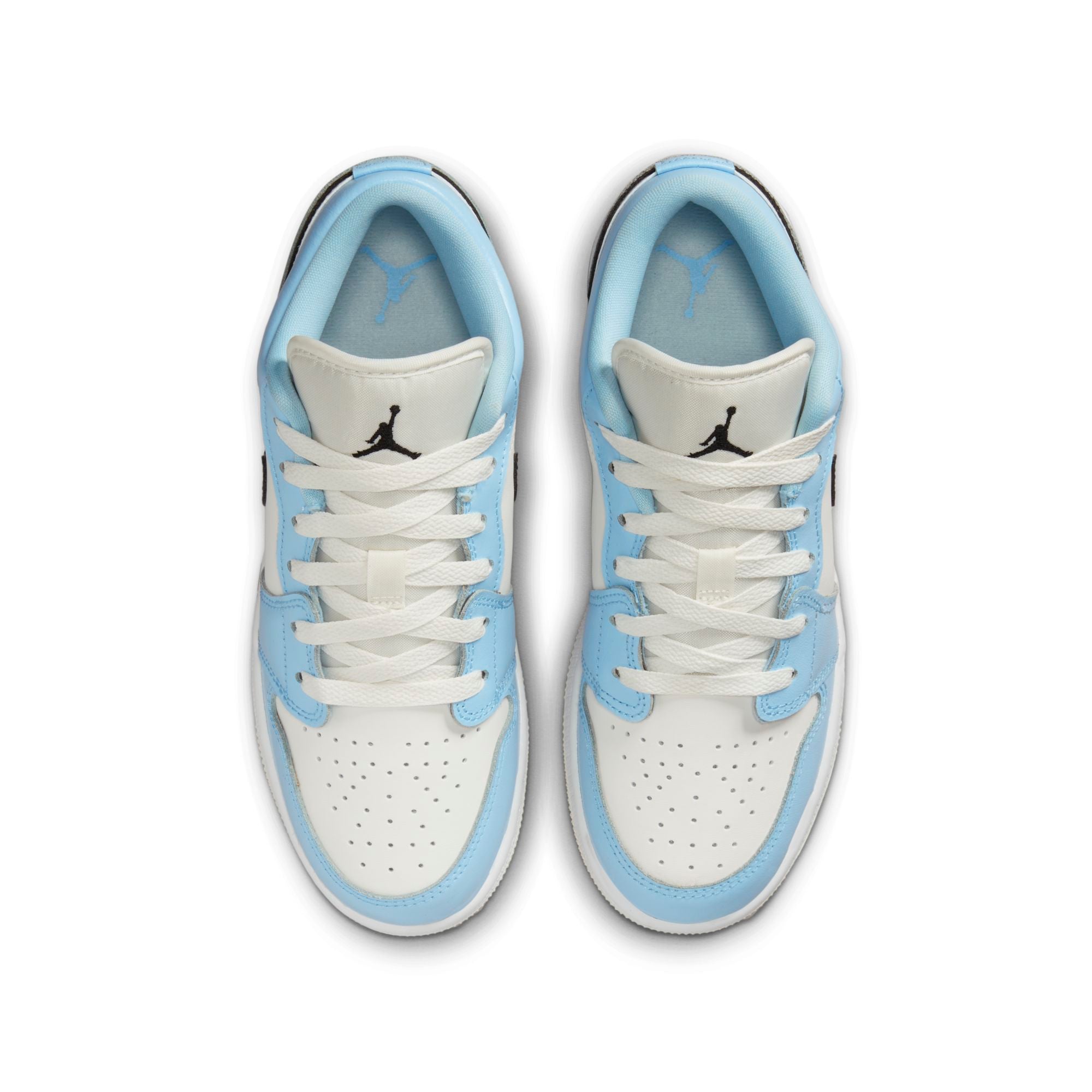 [554723-401] Youth Air Jordan Retro 1 Low 'Ice Blue Black' (GS)