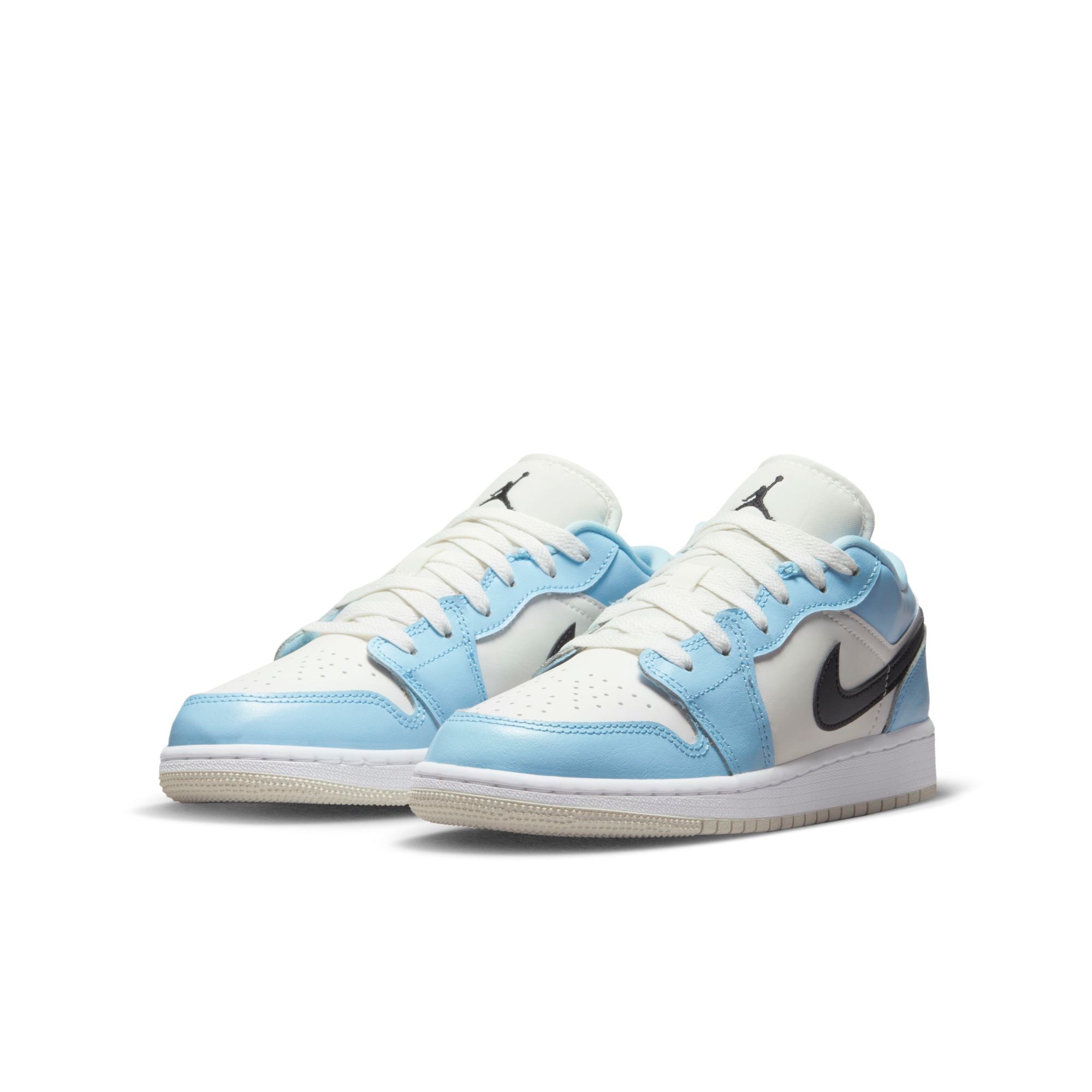 [554723-401] Youth Air Jordan Retro 1 Low 'Ice Blue Black' (GS)