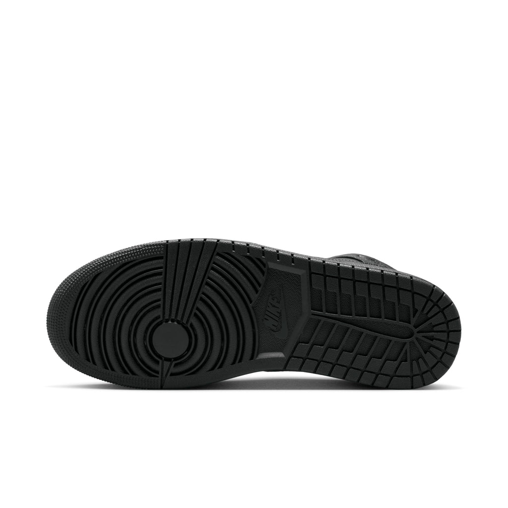 [554724-093] Mens Air Jordan Retro 1 Mid 'Triple Black' (2022)