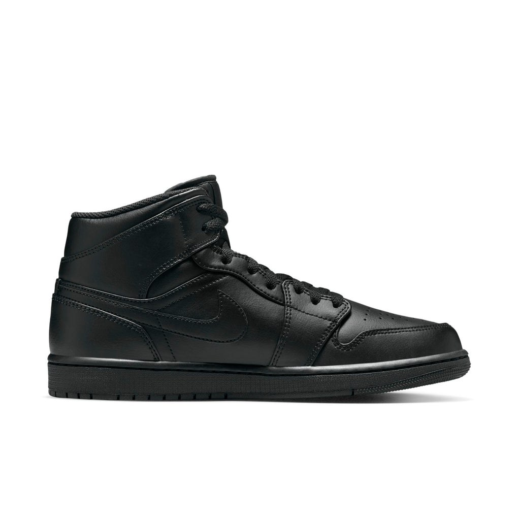 [554724-093] Mens Air Jordan Retro 1 Mid 'Triple Black' (2022)