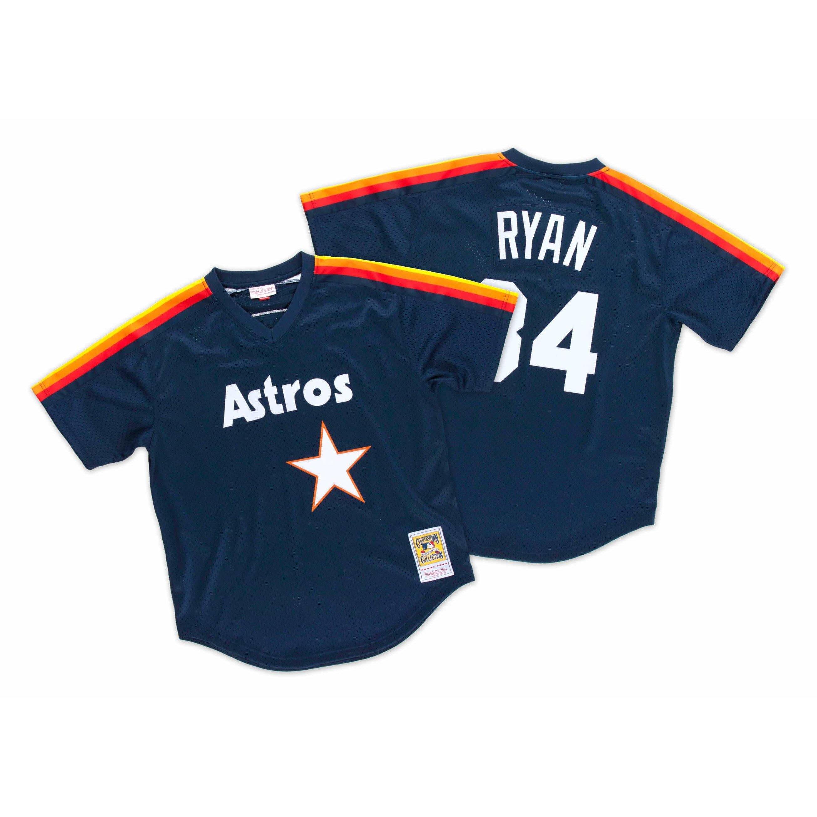 [562141188NRYAN] Mens Mitchell & Ness MLB Authentic Batting Practice Jersey Houston Astros Nolan Ryan 1988 - sneakAR