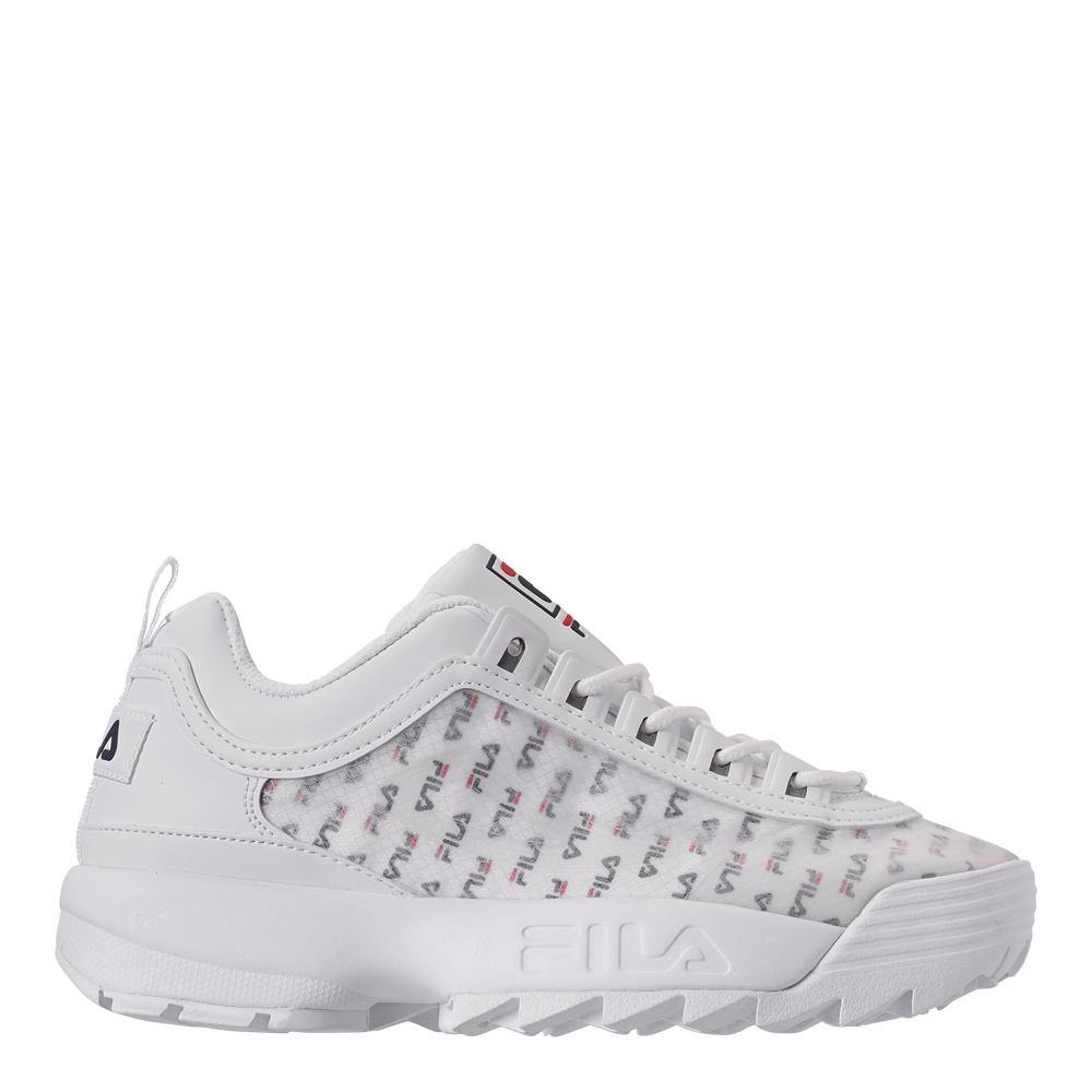 [5FM00698-125] Womens Fila Disruptor II Clear Logos - sneakAR