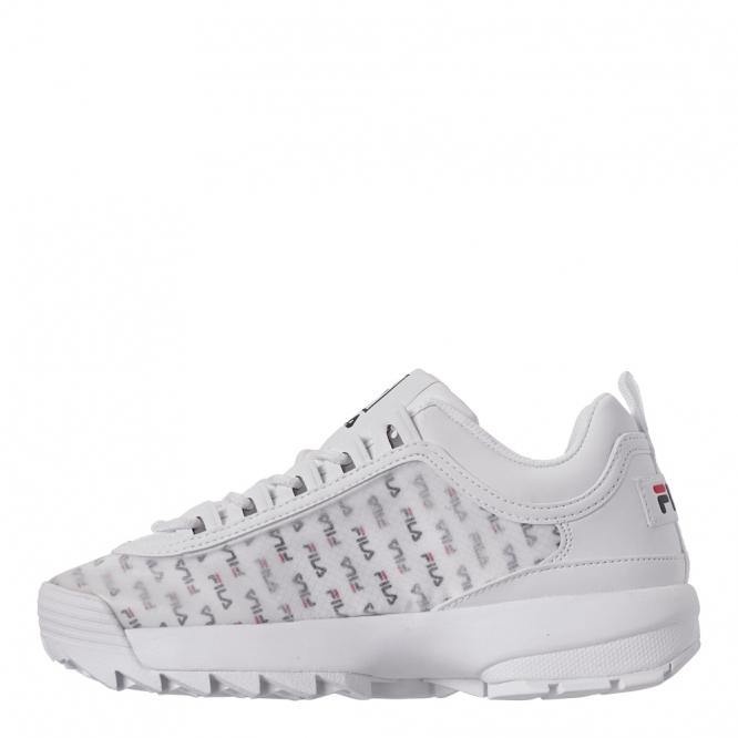 [5FM00698-125] Womens Fila Disruptor II Clear Logos - sneakAR