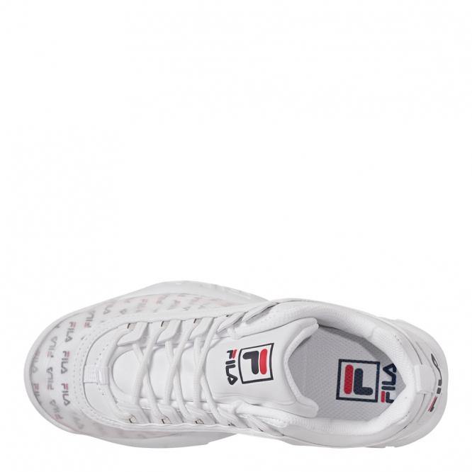 [5FM00698-125] Womens Fila Disruptor II Clear Logos - sneakAR