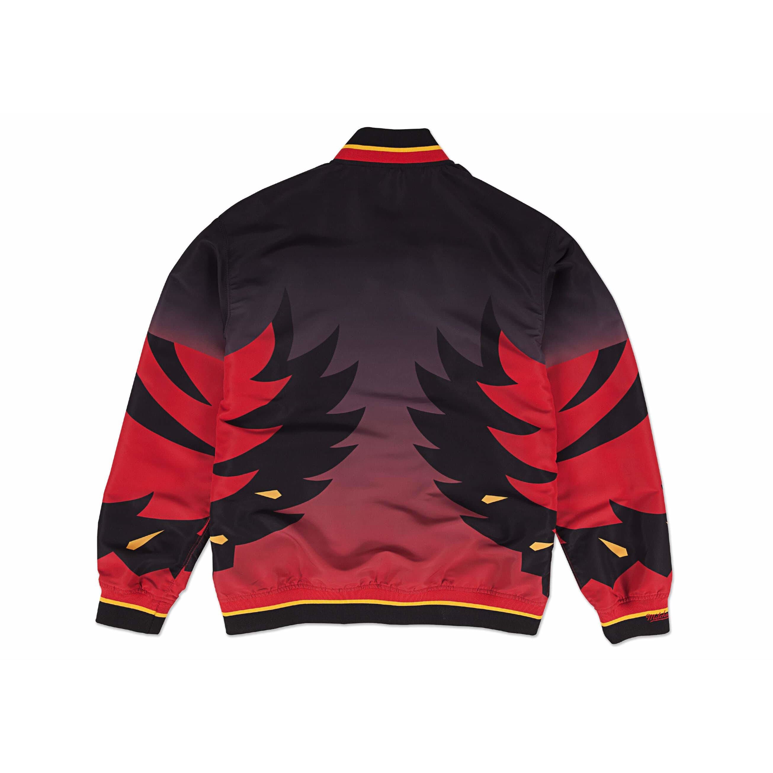 [60563J695AHA] Mens Mitchell & Ness NBA 1995-96 Authentic Warm Up Jacket Atlanta Hawks