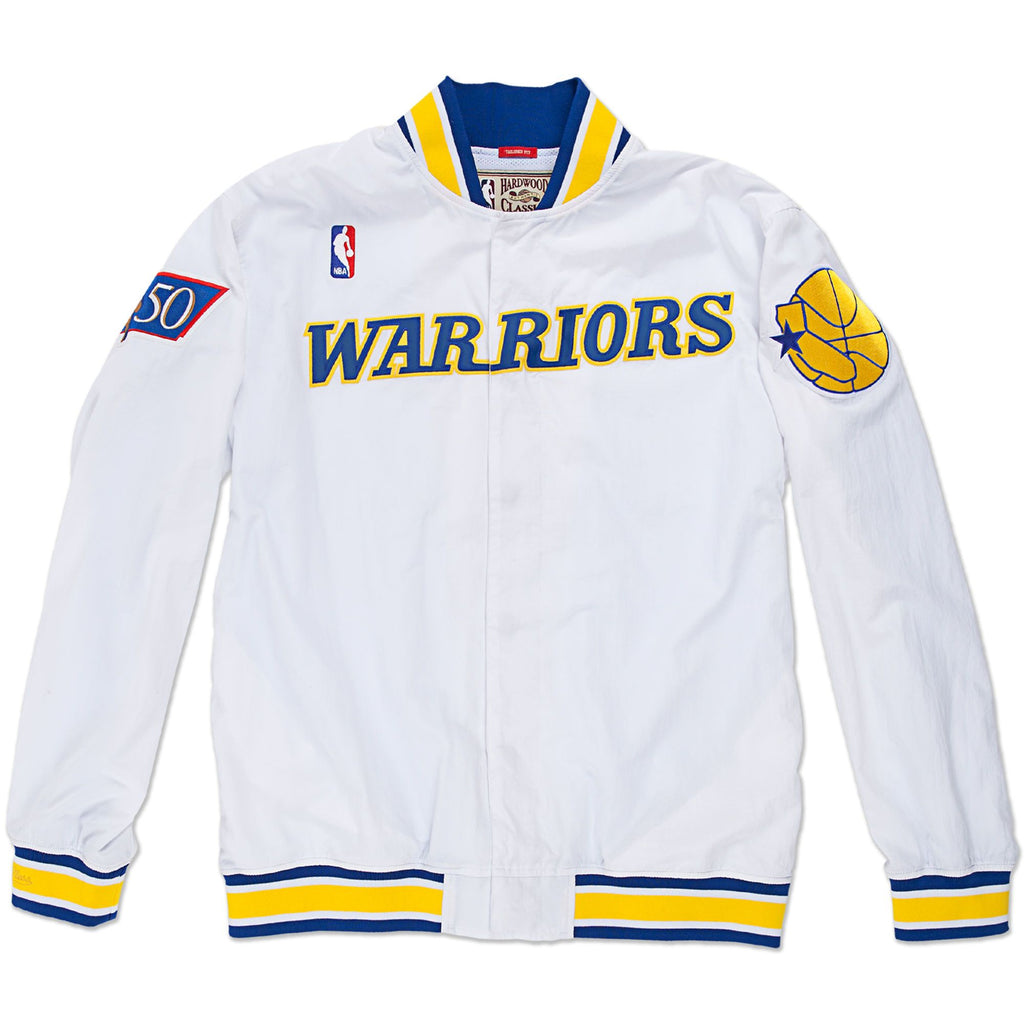 [6056S3A9D96GSW] Mens Mitchell & Ness NBA 1996-97 Authentic Home Warm Up Jacket Golden State Warriors