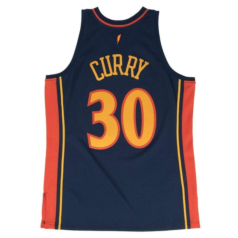 [SMJYGS18170-GSWNAVY09SCU] Mens Mitchell & Ness NBA Swingman Road Jersey Warriors 09 Steph Curry