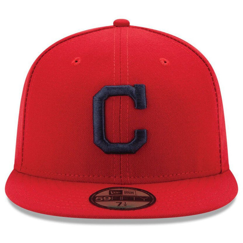 [70045322] Mens New Era MLB Authentic Collection On Field 59FIFTY Fitted Cap Cleveland Indians