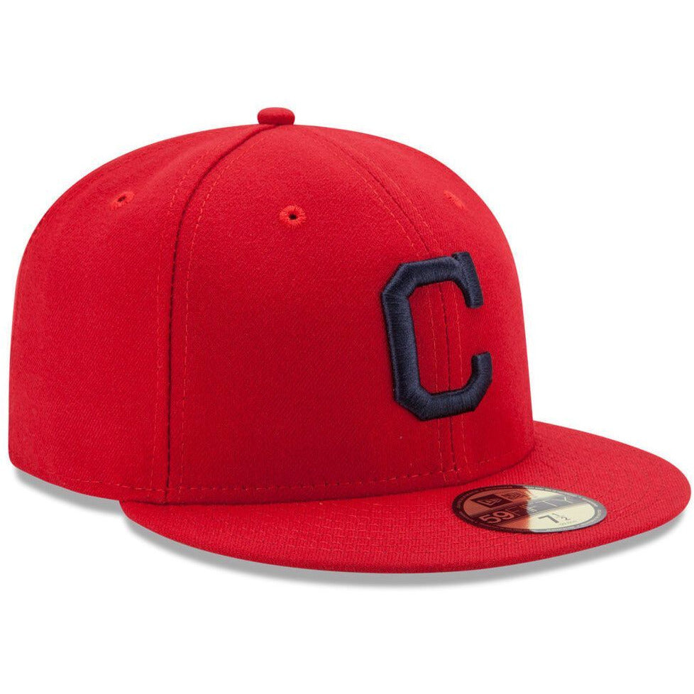 [70045322] Mens New Era MLB Authentic Collection On Field 59FIFTY Fitted Cap Cleveland Indians