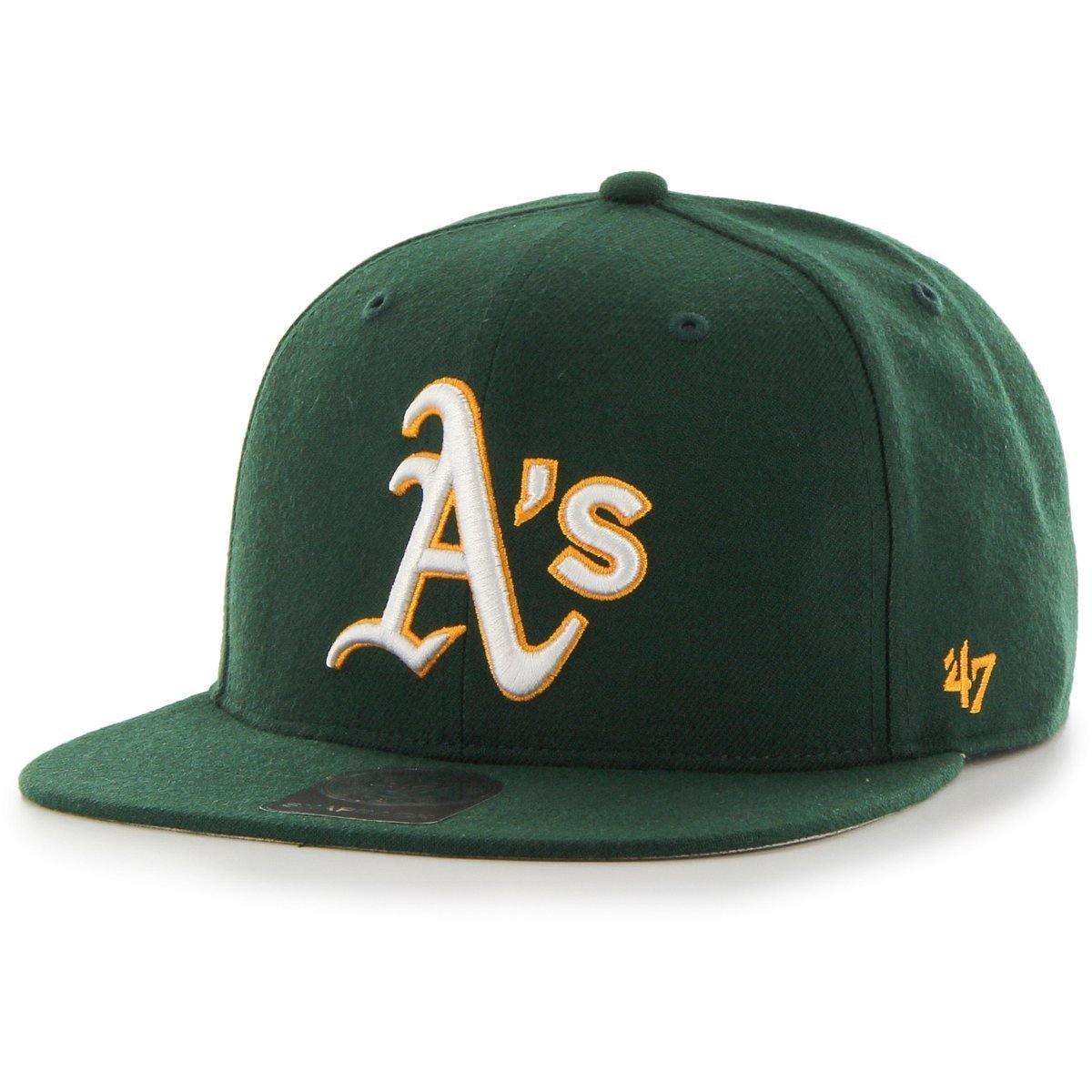 Mens 47 Brand Oakland Athletics Captain Snapback - Green - sneakAR