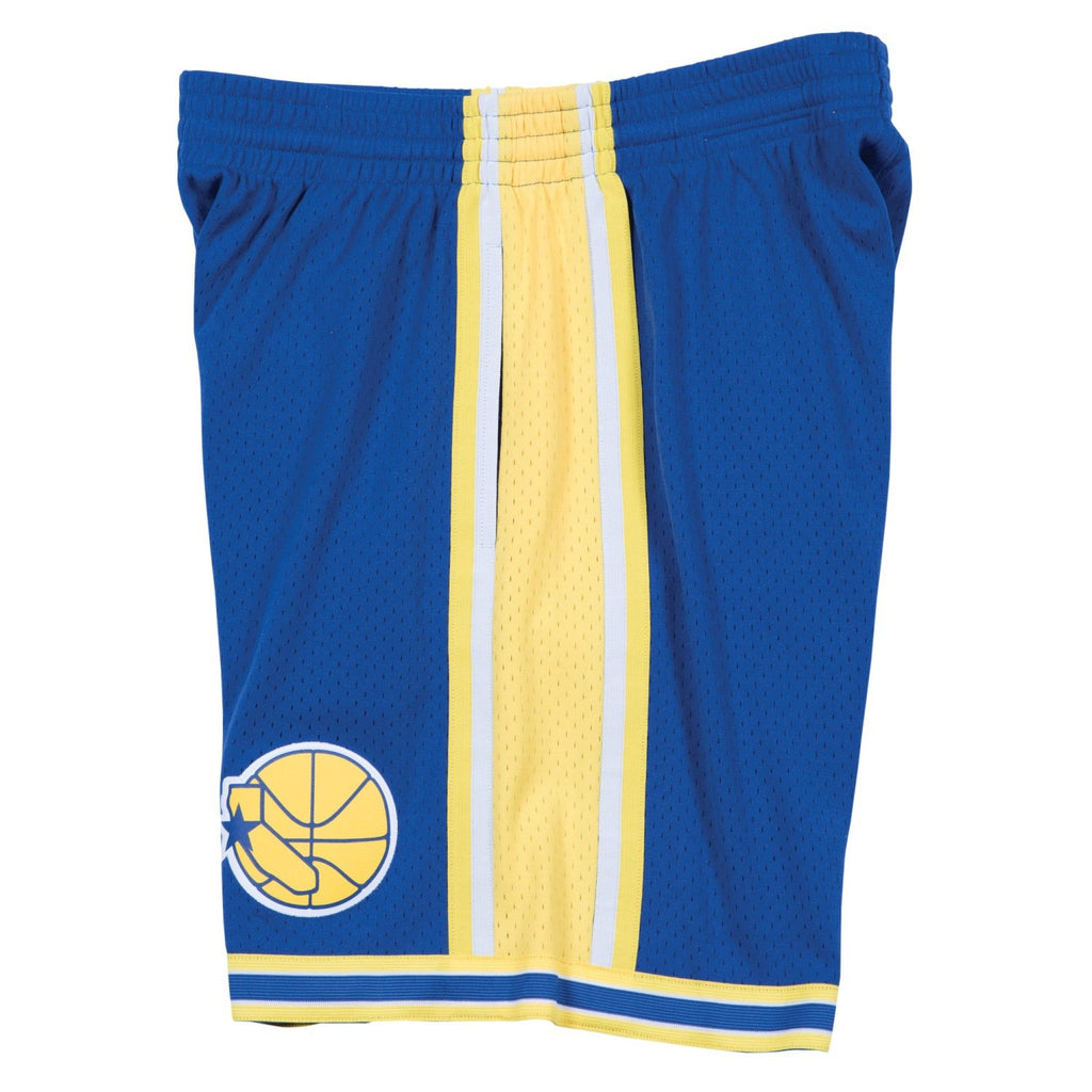 [SMSHGS18230-GSWROYA95] Mens Mitchell & Ness NBA Swingman Road Shorts GS Warriors 95-96