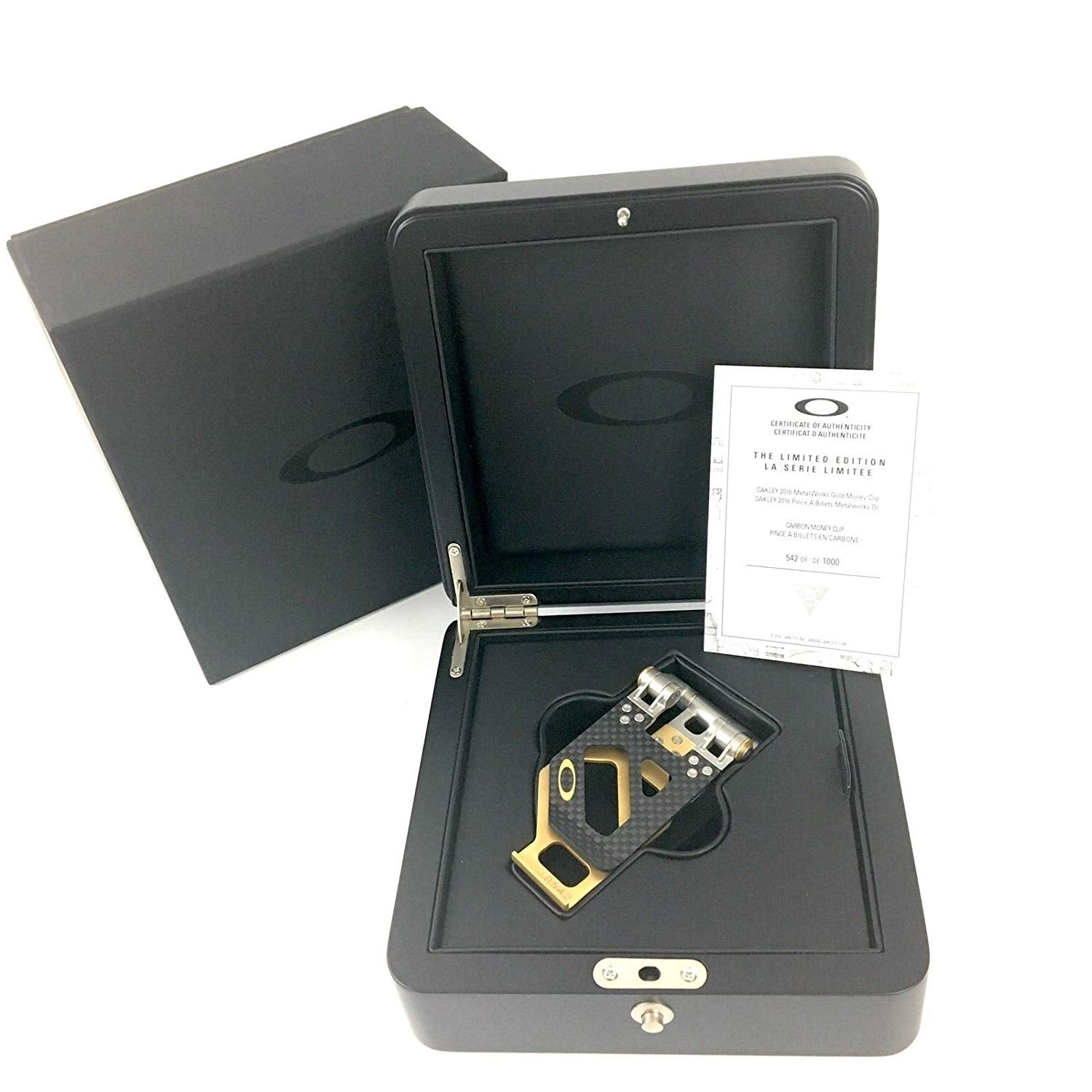 [99459ORT-503] Metalworks Carbon Fiber Stainless Steel Gold Money Clip