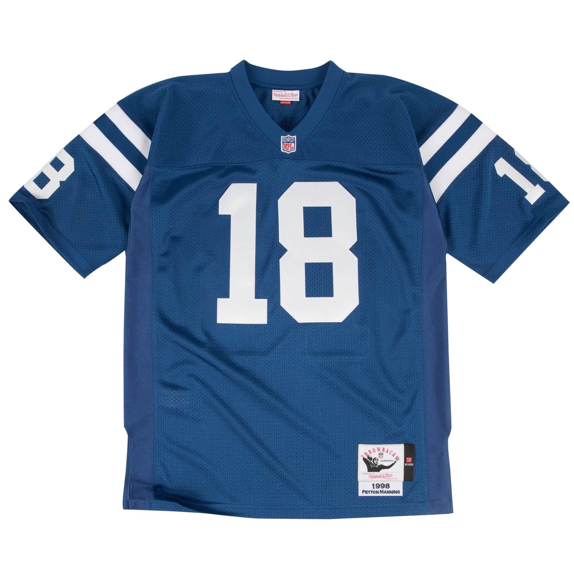 [AJY6GS19010-ICOROYA98PMN] Mens Mitchell & Ness NFL Authentic Jersey Indianapolis Colts 98 Peyton Manning - sneakAR
