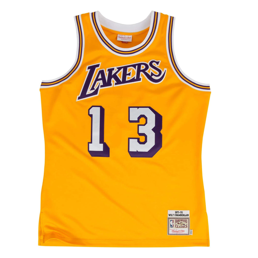 [722630271WCHA1] Mens Mitchell & Ness NBA Wilt Chamberlain 1971-72 Authentic Jersey Los Angeles Lakers