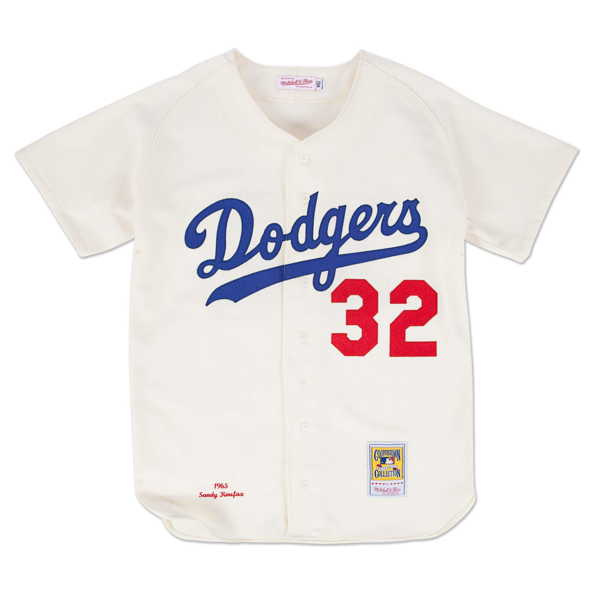 [722941365SKOU1] Mens Mitchell & Ness MLB Sandy Koufax 1965 Authentic Jersey Los Angeles Dodgers