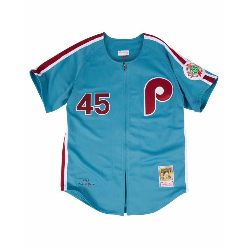 [72294AF83TMCG1] Mens Mitchell & Ness MLB Tug McGraw 1983 Authentic Jersey Philadelphia Phillies